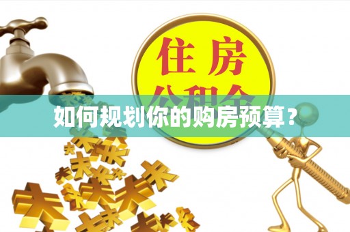 旬阳如何规划你的购房预算？